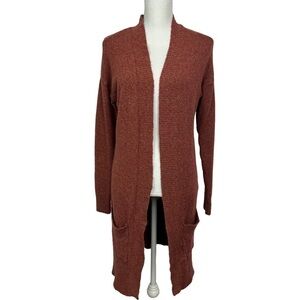 NWT MAURICES Women’s Long Cardigan Sweater Sz Small Brownish Color Long Sleeves